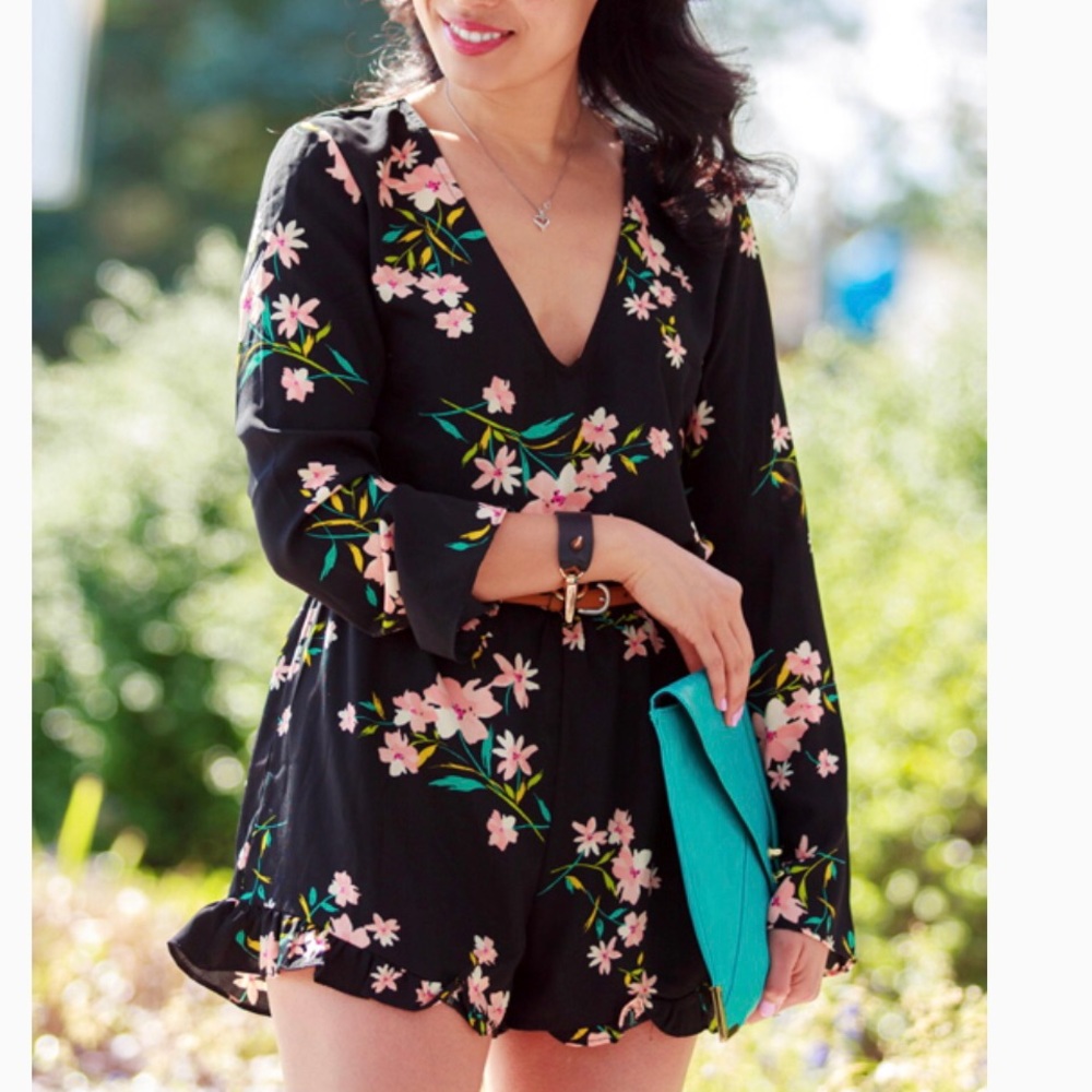 Pins & Needles (Urban Outfitters) floral romper - Picture 4 of 7
